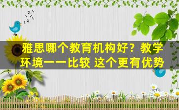 雅思哪个教育机构好？教学环境一一比较 这个更有优势